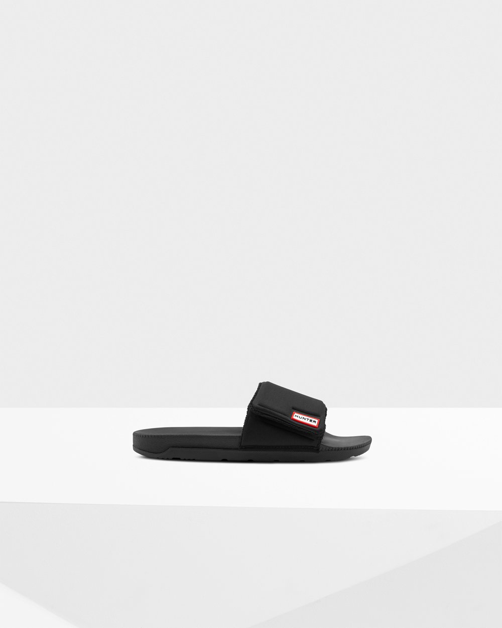 Mens Slides - Hunter Original Adjustable (06IJLQTCF) - Black